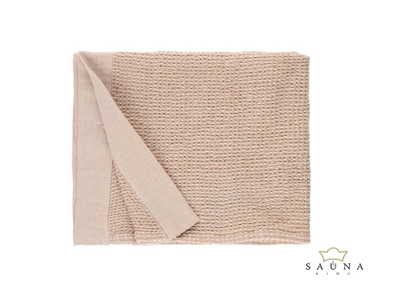 RENTO "Kenno" Sauna Liegetuch, Beige, 60 x 160 cm
