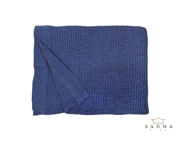 RENTO "Kenno" Sauna Liegetuch, Navy Blau, 60 x 160 cm