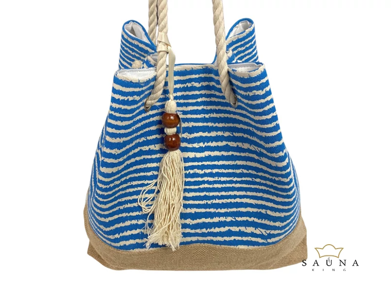 NEU! Strandtasche SOLVA, blau-beige