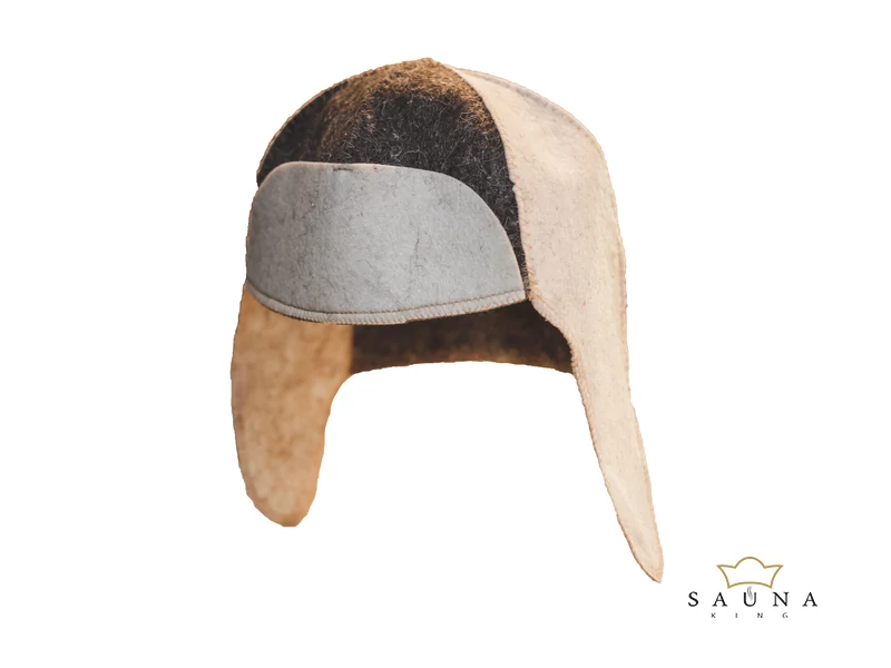 Sauna-Mütze aus Schafwolle,  “Finnish hat”