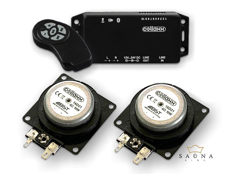 Collaxx bluetooth Musikplayer & 2 Stk Festkörperlautsprecher für Saunen