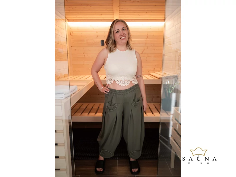 Sauna-, Yoga- oder Haremshose, Grün M