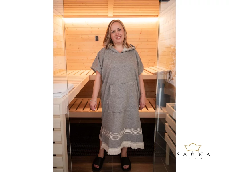 Wellness-Poncho, Anthrazitgrau S/M