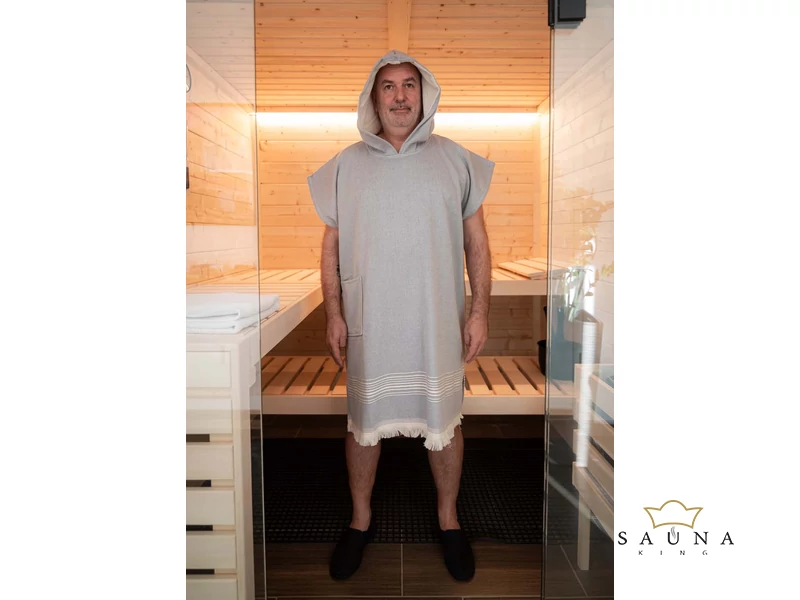 Wellness-Poncho, Unisex hellblau L/XL