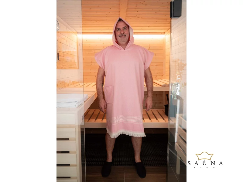 Wellness-Poncho, Unisex Rosa L/XL