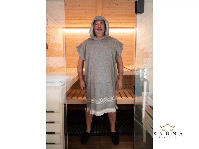Wellness-Poncho, Unisex Anthrazitgrau L/XL