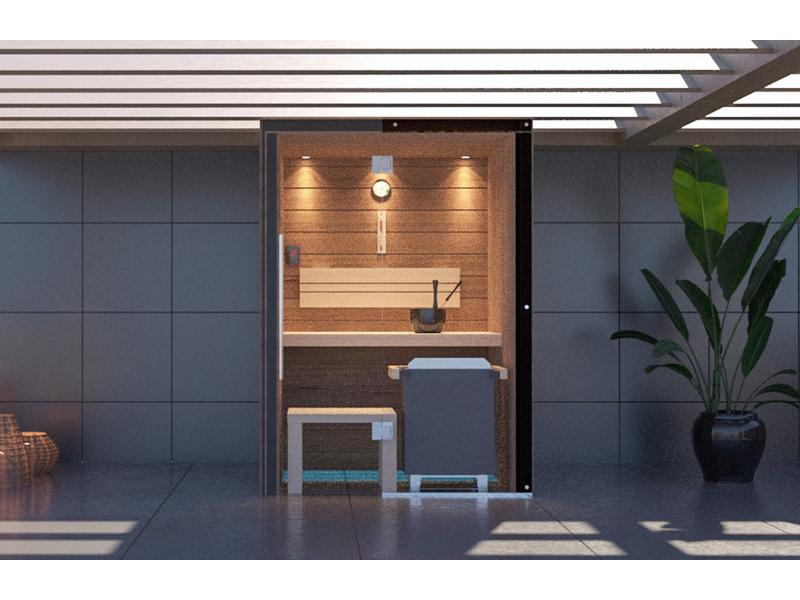 SAUNA KING FINNSAUNA AUF DER (ÜBERDACHTEN) TERRASSE für 1-2 Personen